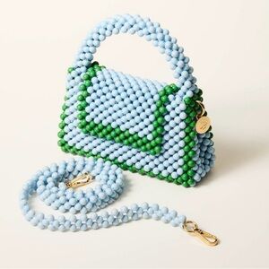 NWT! RARE Green Blue Colorblock Beaded Crossbody Bag Kate Spade ♠️ NY x Target